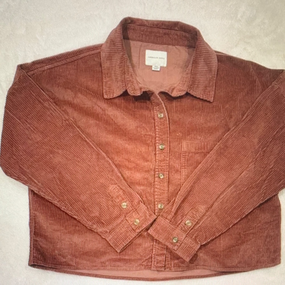 American Eagle Outfitters Corduroy Jacket in Rust
